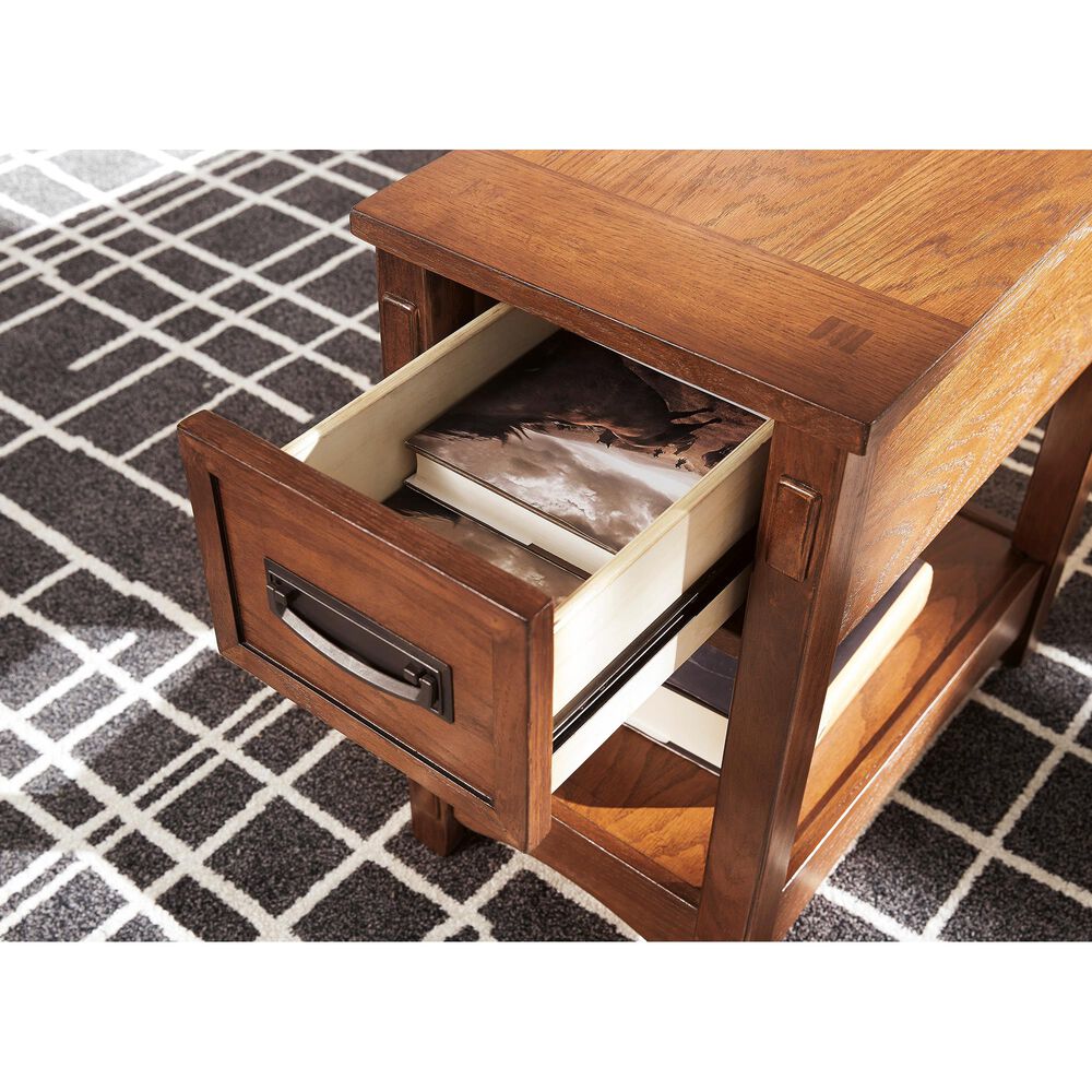 Ashley Breegin Chairside End Table in Brown, , large