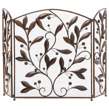 Maple and Jade 48" x 30" Fireplace Screen in Dark Brown, , large