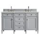James Martin Vanities Brittany 60" Double Bathroom Vanity in Urban Gray with 3 cm Lime Delight Quartz Top and Rectangular Sinks, , large