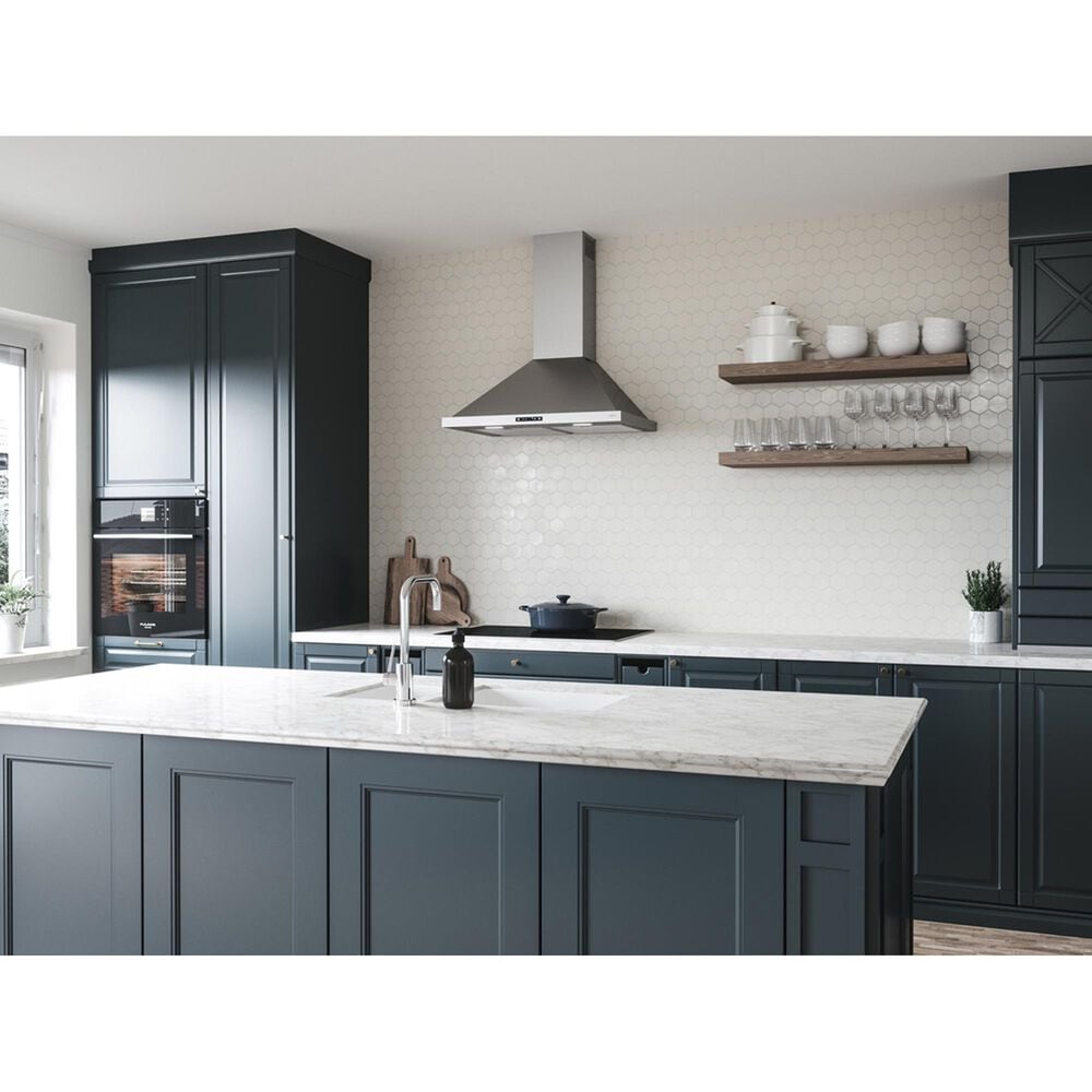 Zephyr Core Series Ombra 30" Wall Mount Convertible Range Hood with Blower in Stainless Steel, , large