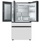 Samsung Bespoke 29 Cu. Ft. French Door Refrigerator with White Glass Family Hub Panel Included - Additional Panels Sold Separately, , large
