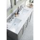 James Martin Vanities Brittany 60" Double Bathroom Vanity in Urban Gray with 3 cm Arctic Fall Solid Surface Top, , large