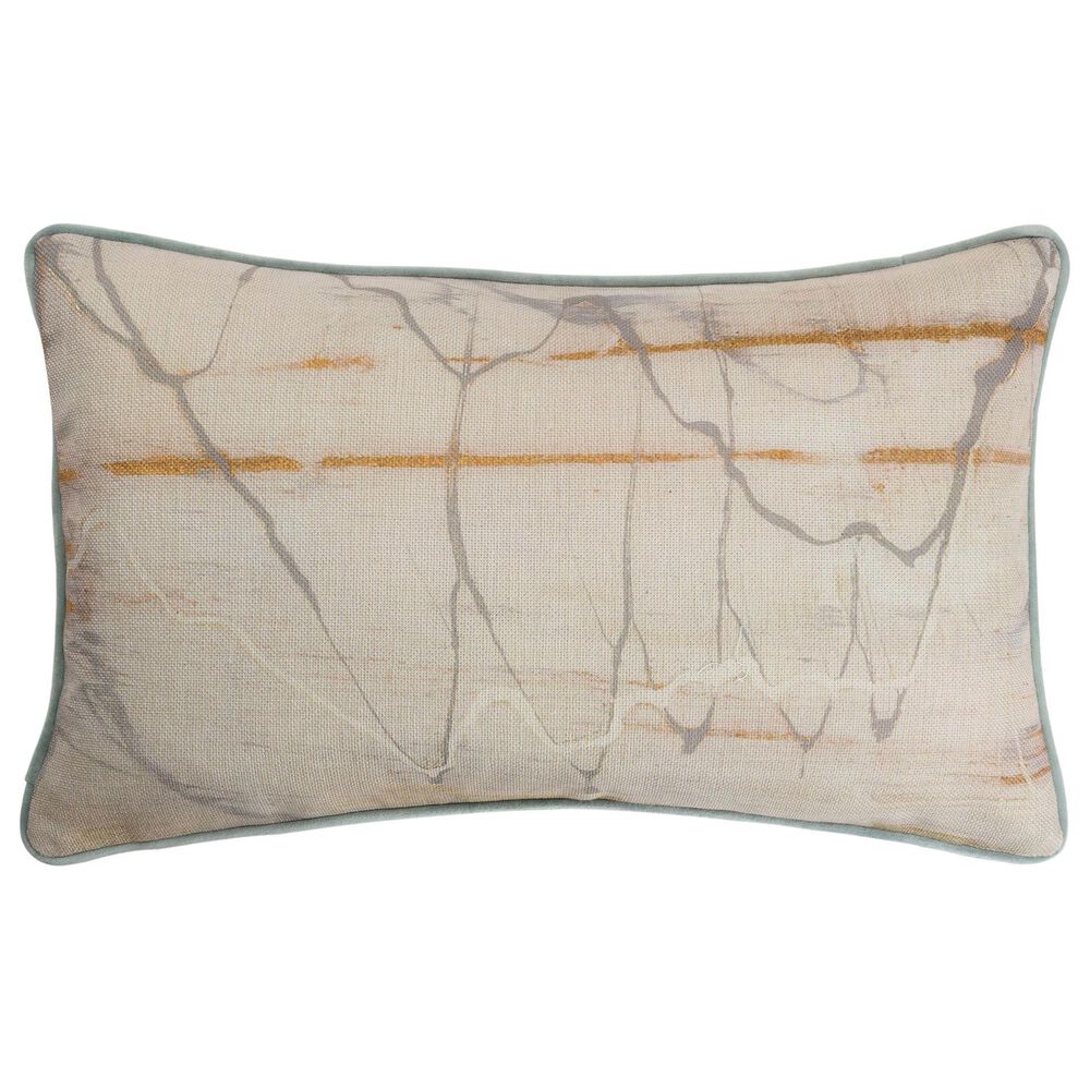 Flair Industries Austin Allen James 12" x 20" Lumbar Pillow in Beige and Blue, , large