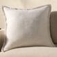 Loloi Morris 22" Square Throw Pillow in White and Ivory, , large