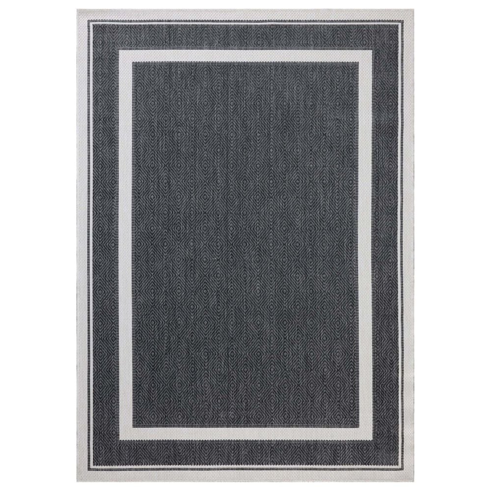 Loloi Easton Onyx and Ivory 2&#39;3&quot; x 3&#39;9&quot; Indoor/Outdoor Area Rug, , large