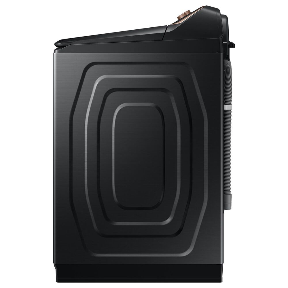 Samsung 5.5 Cu. Ft. Smart Top Load Impeller Washer and 7.4 Cu. Ft. Electric Dryer in Brushed Black, , large