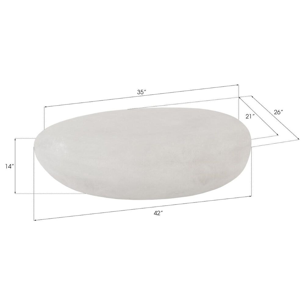 Phillips Collection River Stone Small Patio Coffee Table in Roman Stone, , large