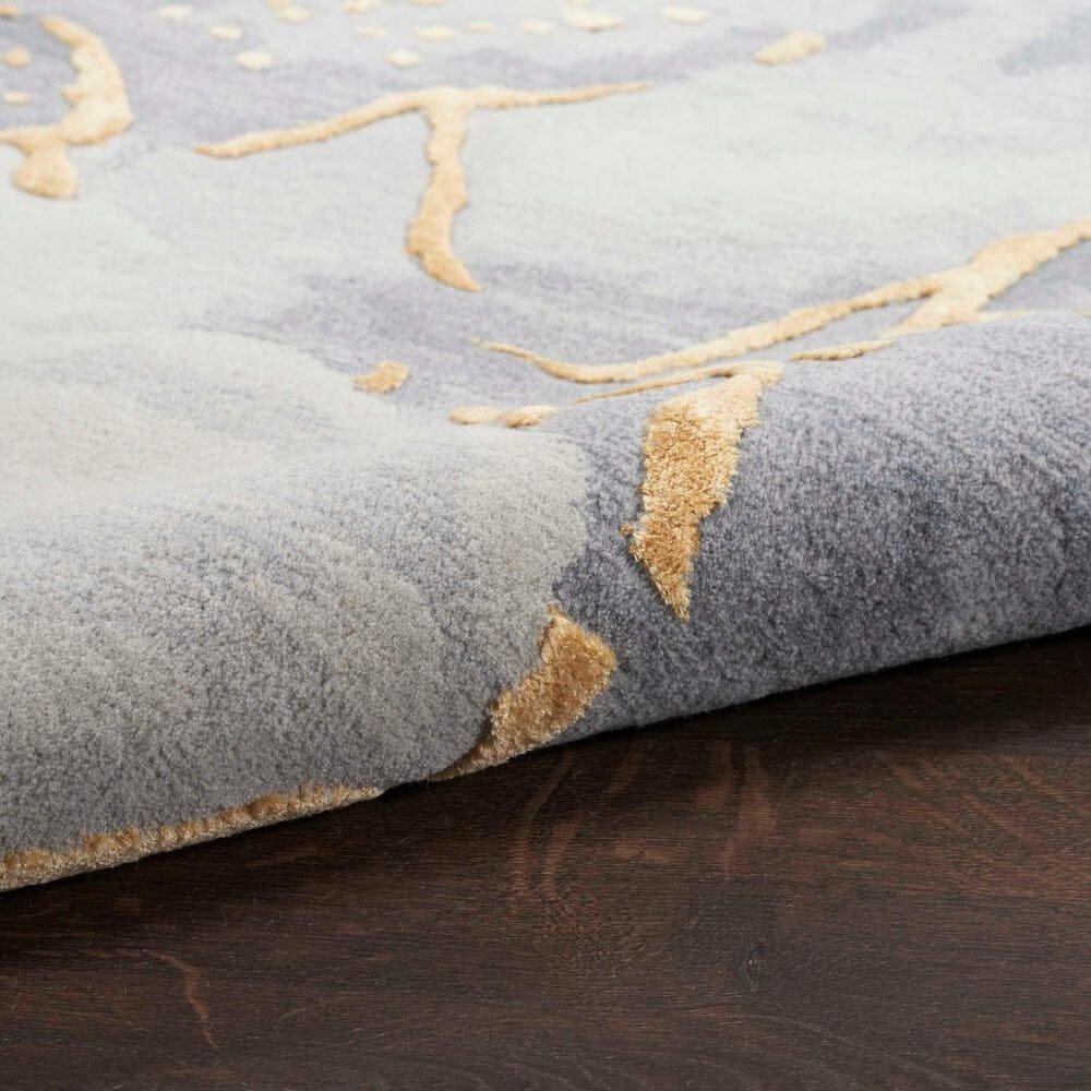 Nourison Prismatic PRS28 2&#39; x 3&#39; Grey and Gold Area Rug, , large