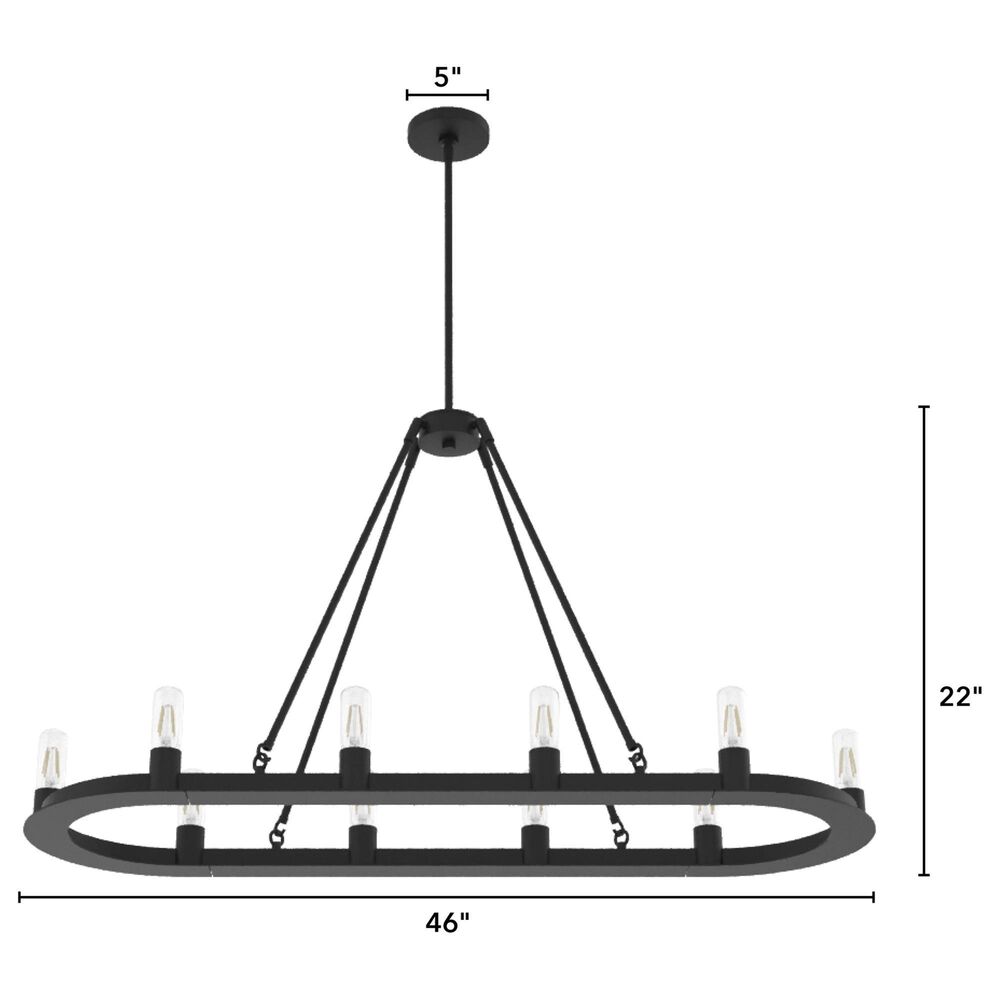 Hunter Saddlewood 10-Light Chandelier in Natural Iron, , large