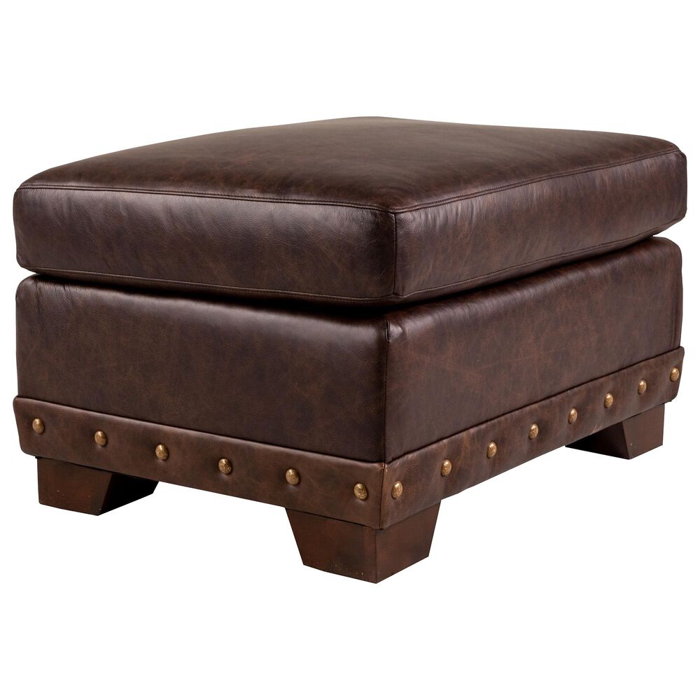 Hickorycraft Ottoman in Winslow Leather, , large