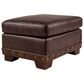 Hickorycraft Ottoman in Winslow Leather, , large
