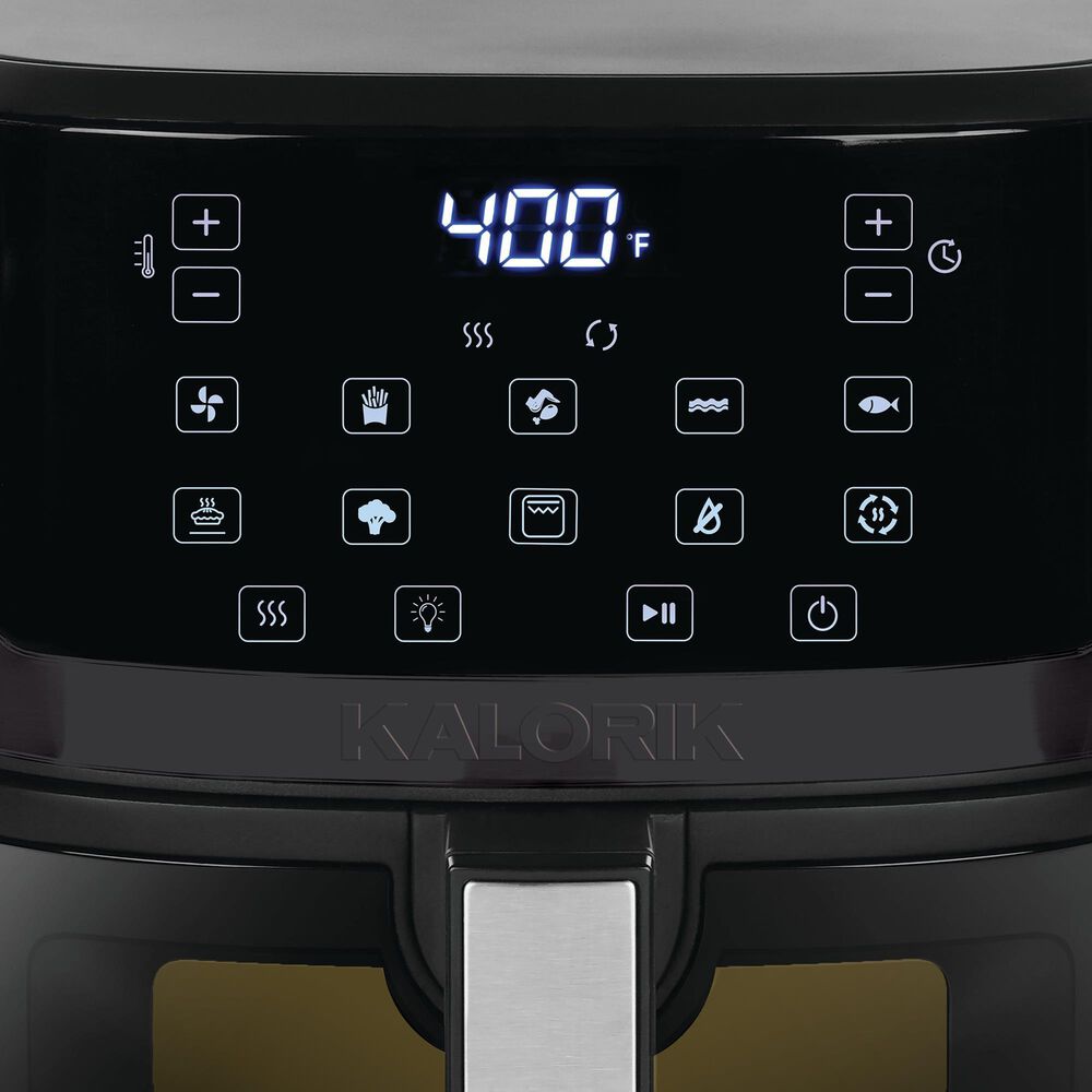 Edgecraft 7-Quart Touchscreen Air Fryer with Window in Black, , large