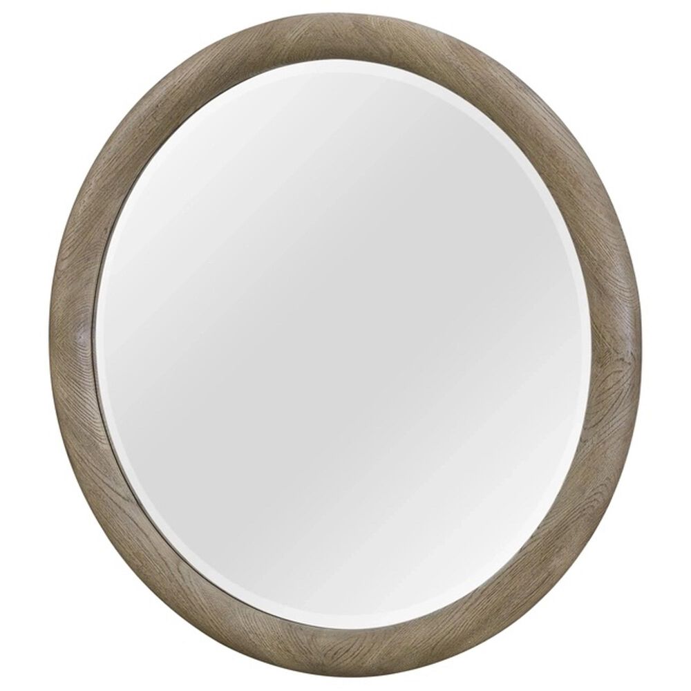 Sterling Timber Playa Round Mirror in English Knotty Oak, , large