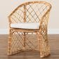 Baxton Studio Orchard Arm Chair in Natural Brown, , large