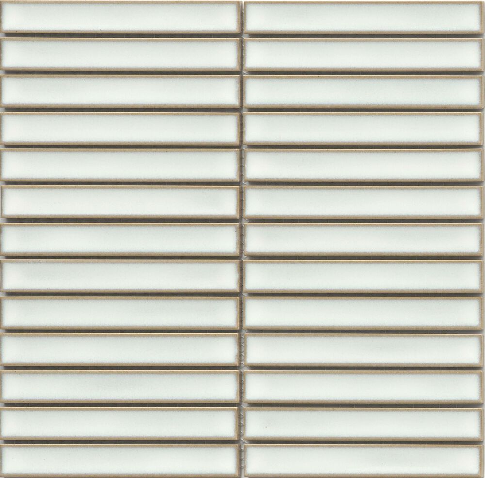 Emser Souvenir Gloss 1" x 6" on 12" x 12" Porcelain Mosaic Sheet, , large