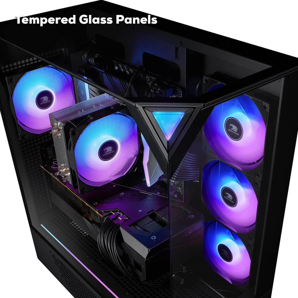 iBUYPOWER Element Gaming Desktop PC | AMD Ryzen 7 9850X3D - 32GB RAM - AMD Radeon RX 9070XT Graphics - 1TB SSD in Black, , large
