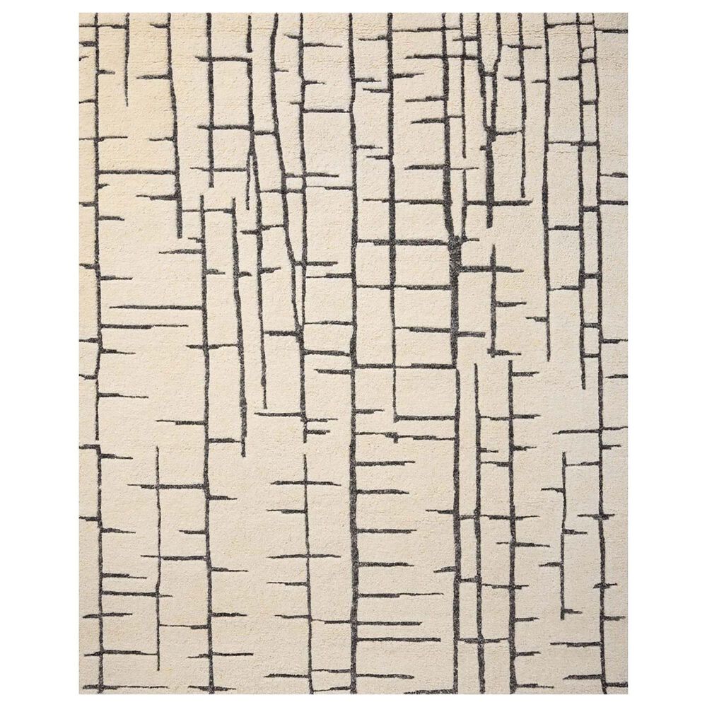 Loloi Octavia 9"6" x 13"6" Ivory and Charcoal Area Rug, , large