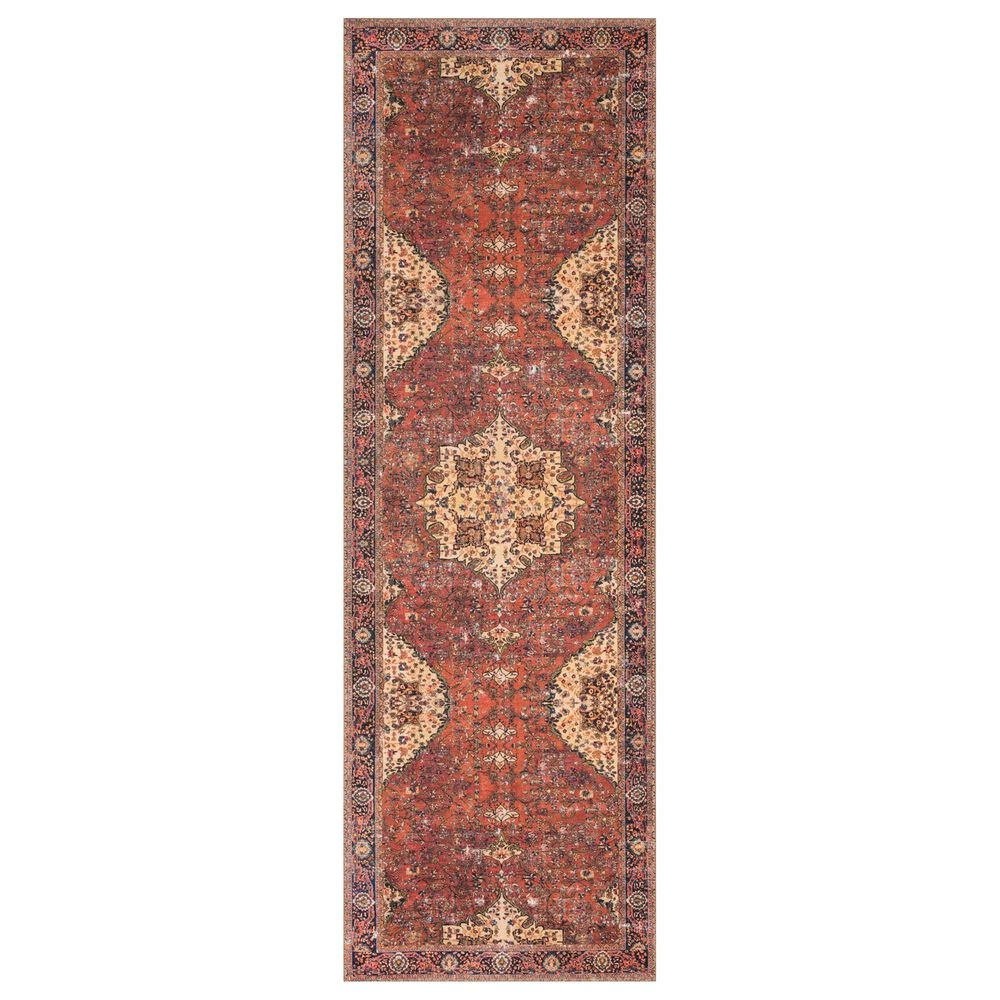 Loloi Loren LQ-07 2"6" x 7"6" Red and Navy Runner, , large