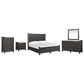 Nicolette Home Plum Creek 5 Piece King Storage Bedroom Set in Ravenwood Black, , large
