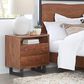 Home Trends & Design Aspen 2-Drawer Nightstand in Walnut and Antique Zinc, , large