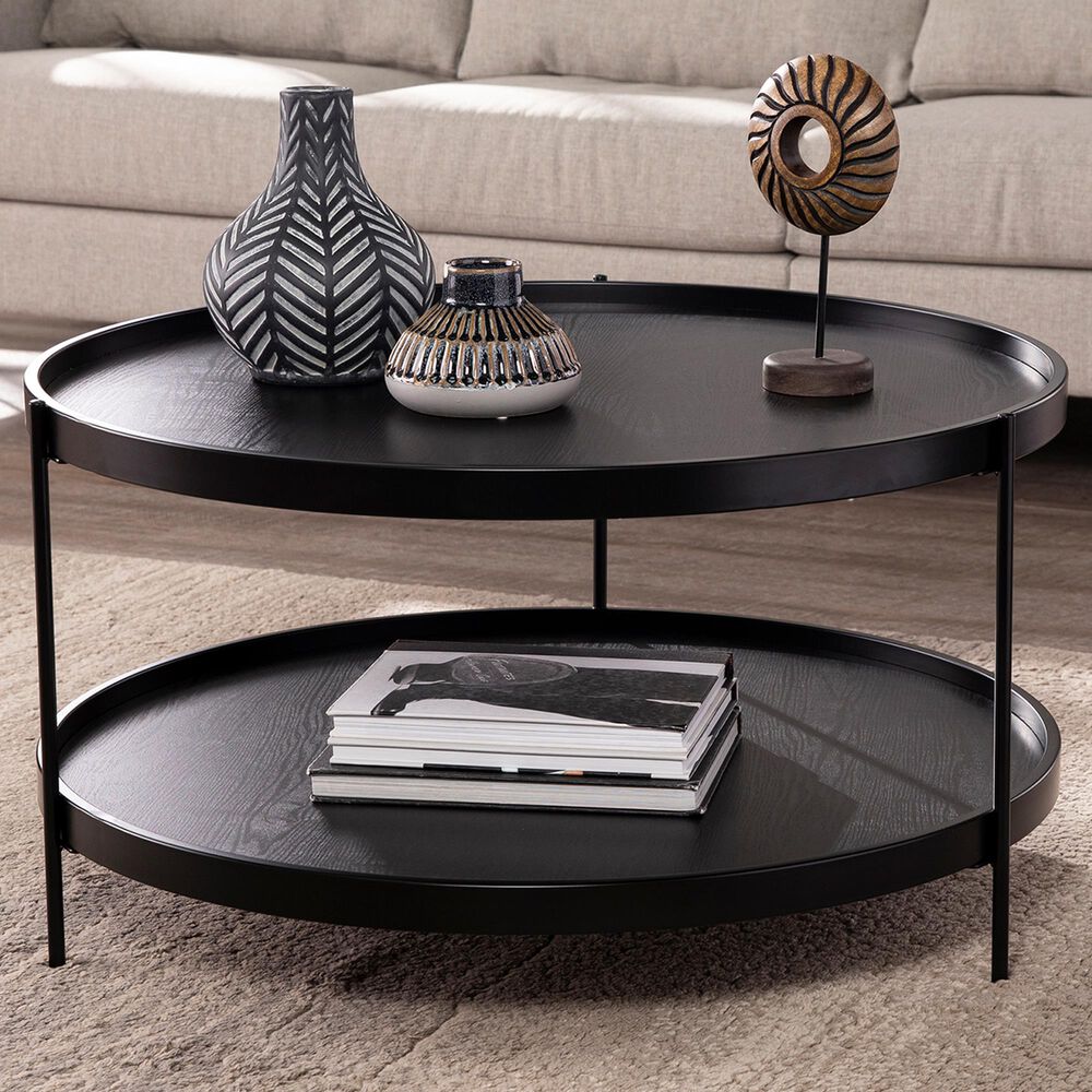 Southern Enterprises Verlington Coffee Table in Black, , large