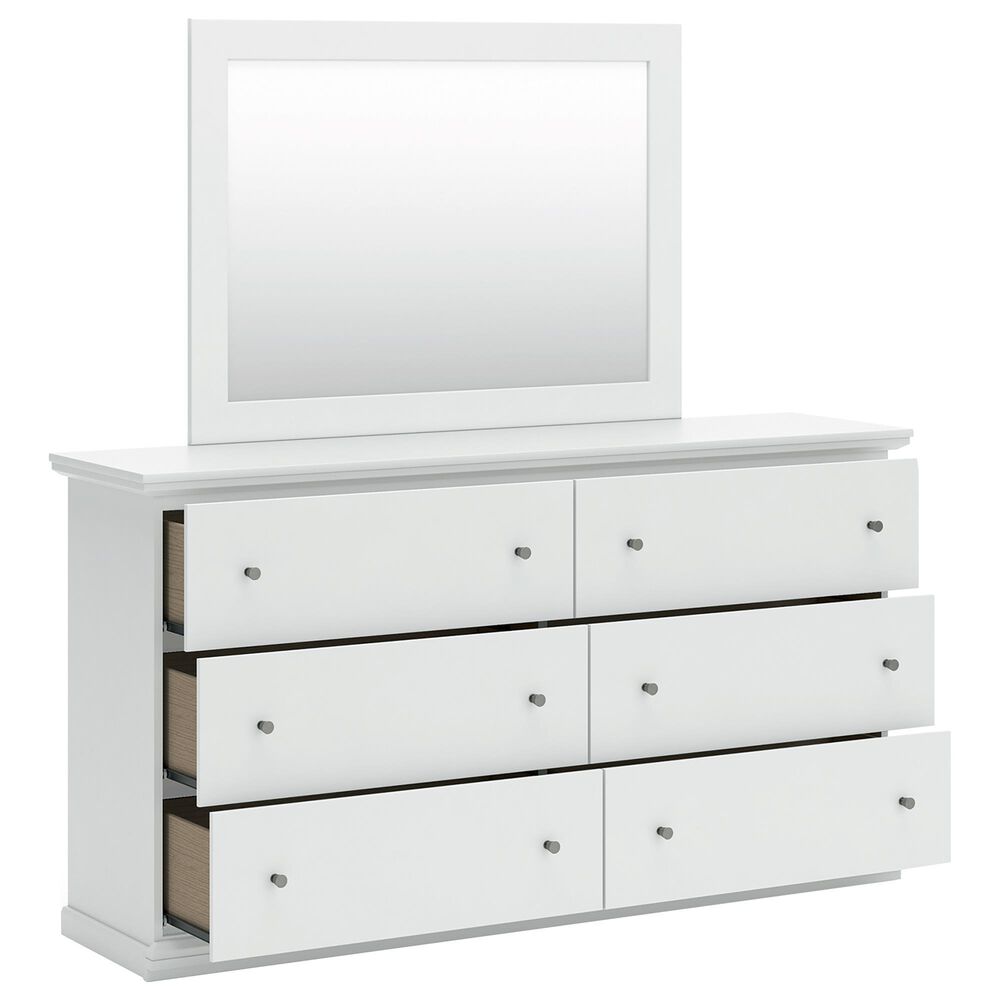 Ashley Bostwick Shoals 5-Piece King Panel Bedroom Set in White, , large
