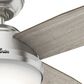 Hunter Dempsey 52" Ceiling Fan with Light in Brushed Nickel, , large