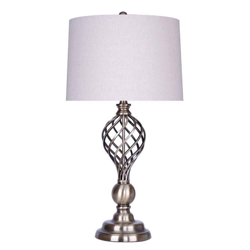 Grandview Gallery Table Lamp and Shade in Antique Brass, , large