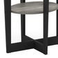 HOMLUX Oval End Table in French Oak and Black, , large