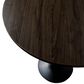 Leisuremod LeisureMod Verve Collection Modern Bar Height Table Black Base with 27 Round Dark Walnut MDF Top, , large