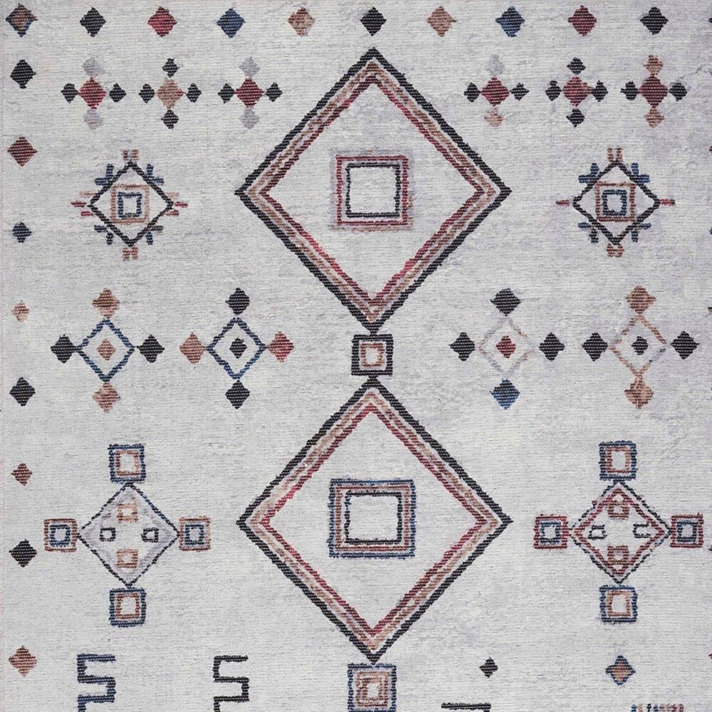 Nourison Machine Washable Series 1 2&#39;2&quot; x 8&#39; Ivory and Multi Runner, , large