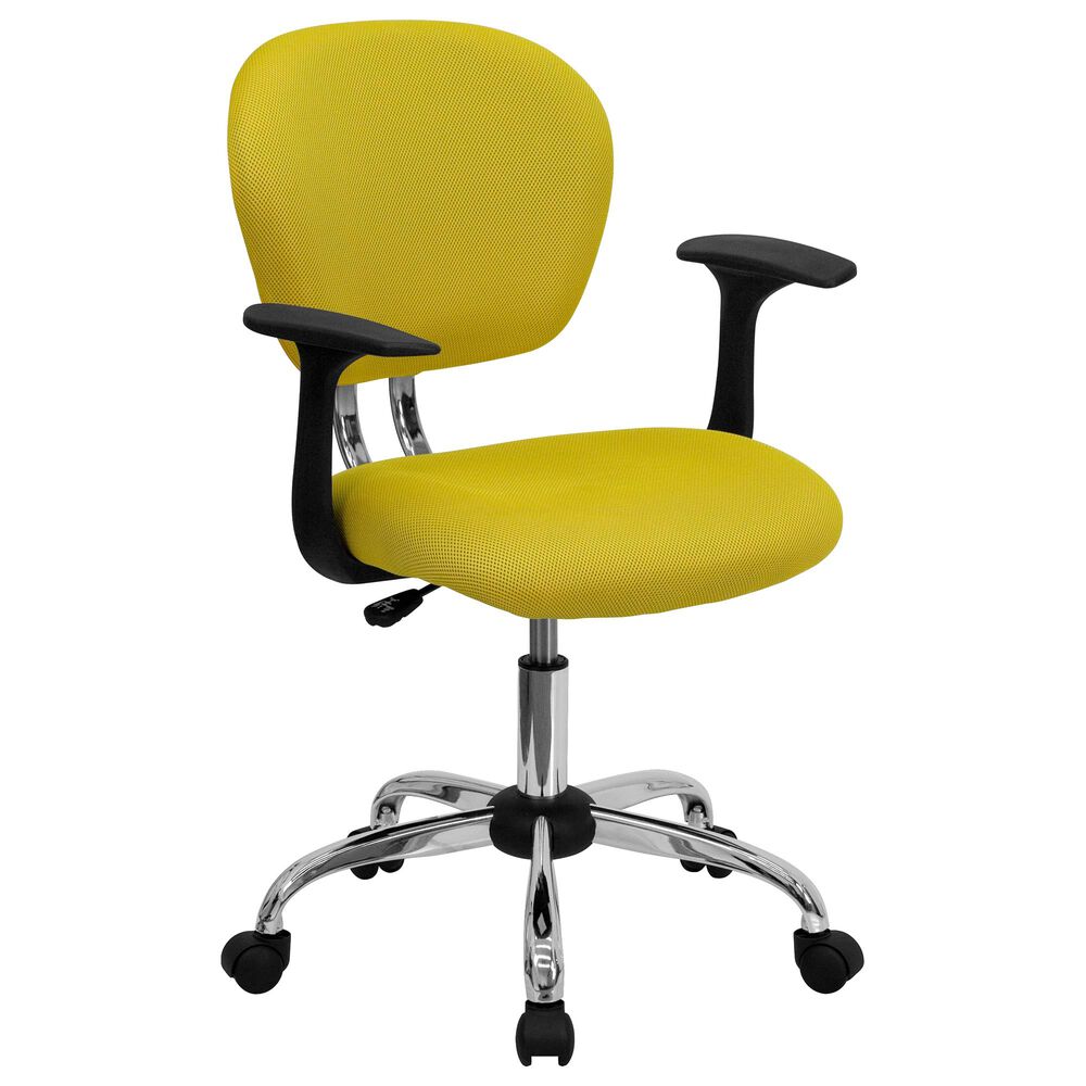 Flash Furniture Swivel Task Chair in Yellow, , large