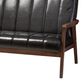 Baxton Studio Nikko Stationary Sofa in Black, , large
