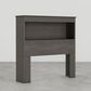 Lemoore Essential Twin Bookcase Headboard in Storm Grey, , large