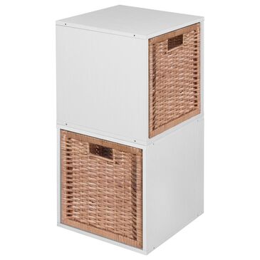 Regency Global Sourcing Niche Cubo 4-Piece Storage Cube Set in White and Natural, , large