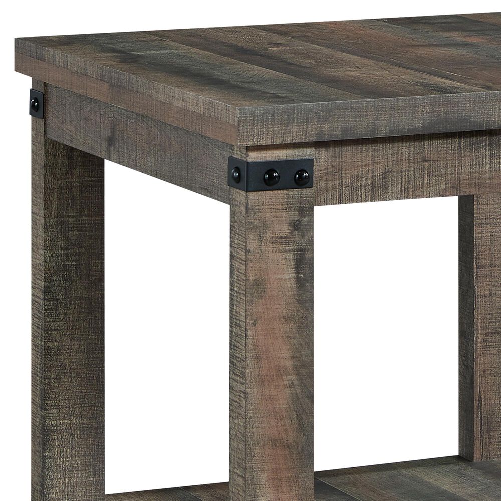 Ashley Hollum End Table in Rustic Brown, , large