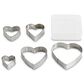 Mrs. Anderson"s 5-Piece Baking Heart Cutter with Storage Container in Stainless Silver, , large