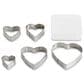 Mrs. Anderson"s 5-Piece Baking Heart Cutter with Storage Container in Stainless Silver, , large