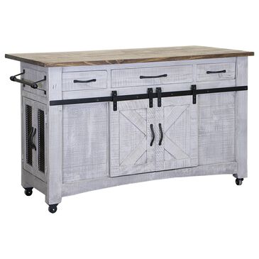 Fallridge Pueblo Kitchen Island in Gray, , large