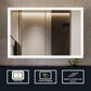 Lexora Home Aurorium 48" x 32" LED Vanity Mirror in White, , large