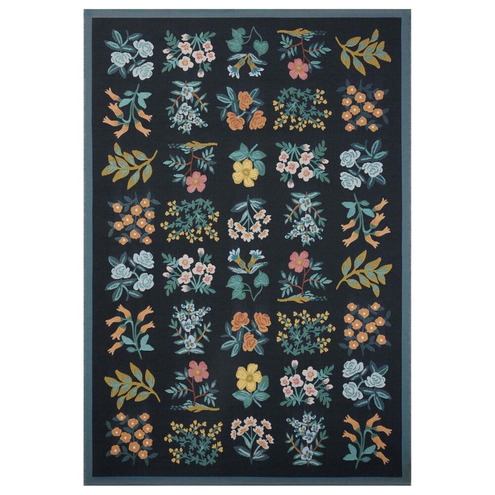 Rifle Paper Co. x Loloi Perennial Wildflower 3"11" x 5"11" Black Area Rug, , large