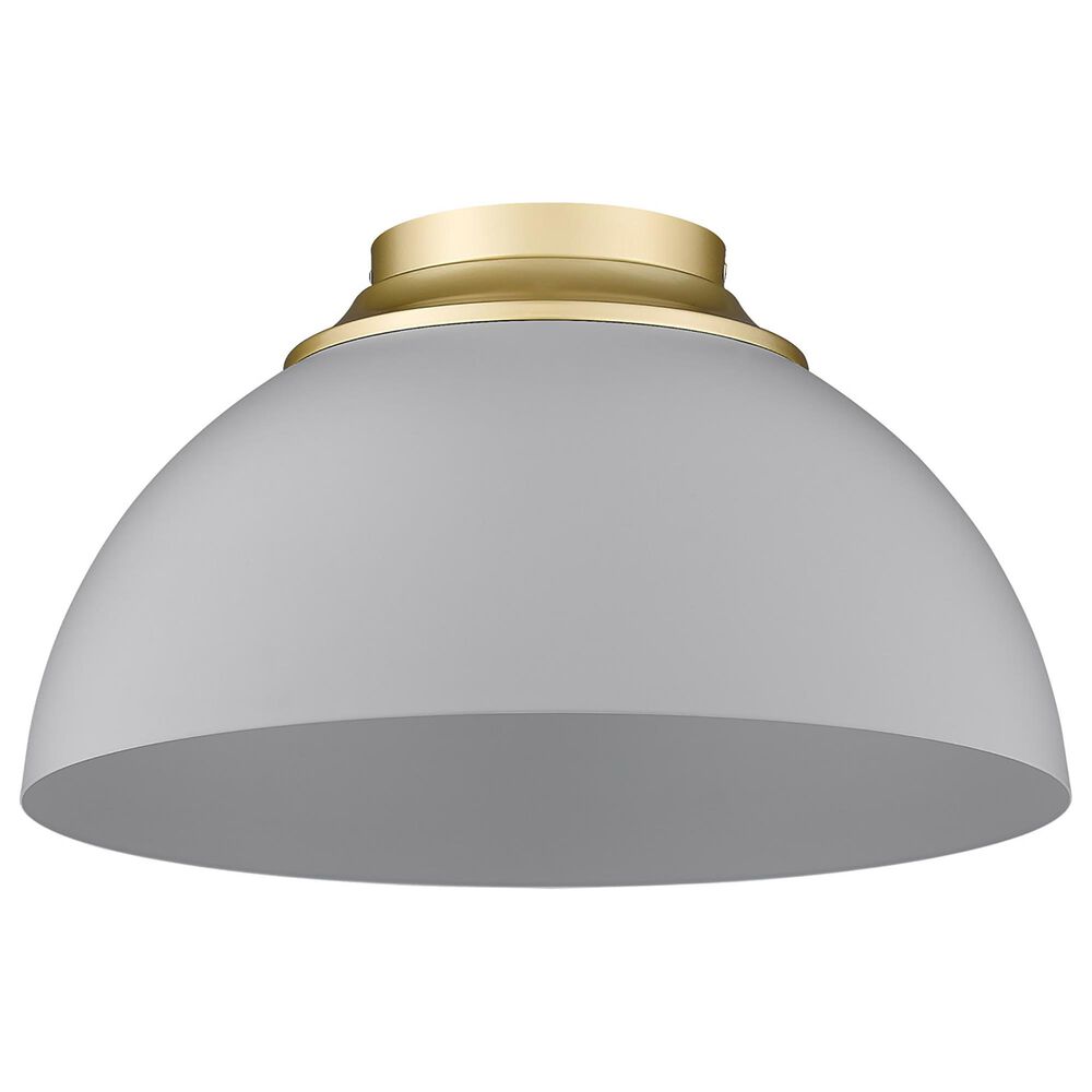 Golden Lighting Zoey Flush Mount in Gray and Gold, , large