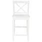 Linon Home Decor Torino X-Back Counter Stool in White, , large
