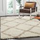 Safavieh Dallas Shag SGD257B-4 4" x 6" Ivory/Beige Area Rug, , large
