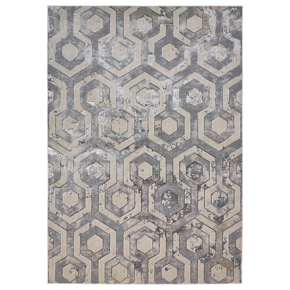 Feizy Micah 3046F 10" x 13"2" Beige and Gray Area Rug, , large