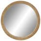 Maple and Jade 24" Round Wood Wall Mirror in Natural Brown, , large