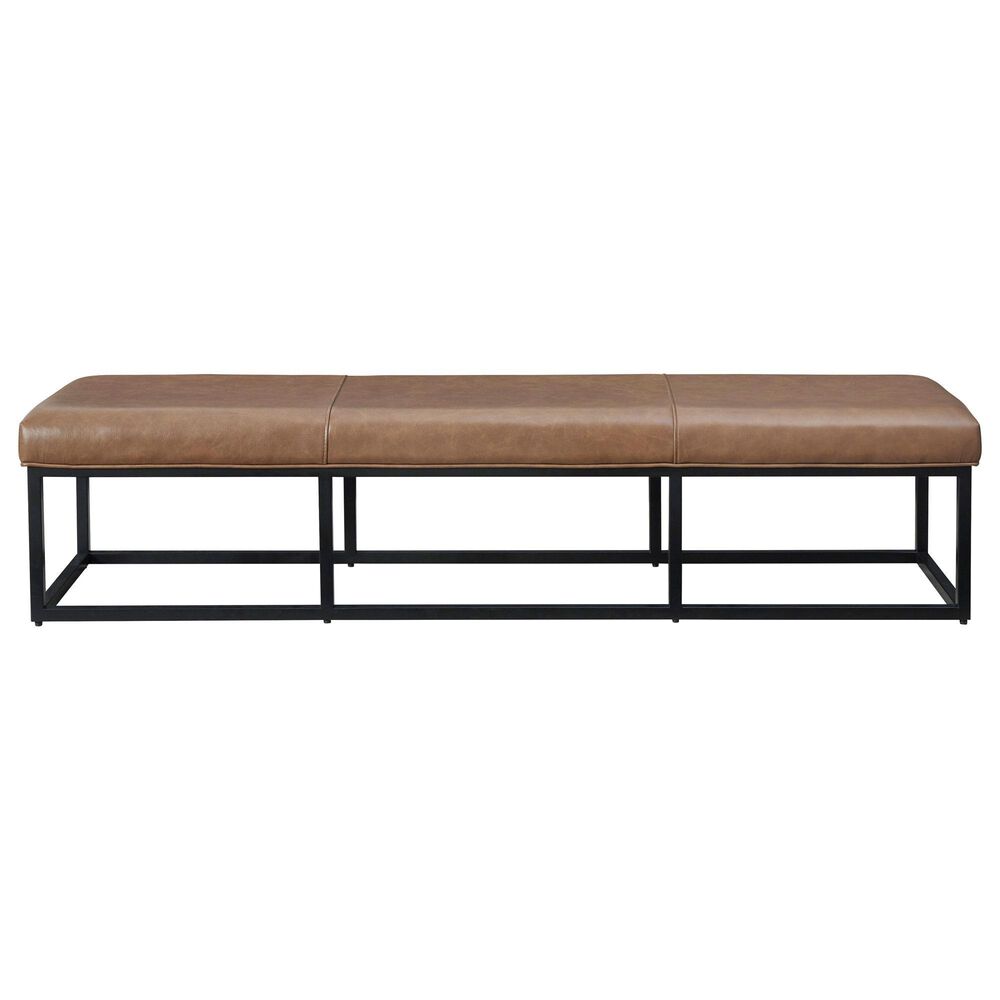 Ashley Joston Accent Bench with Caramel Cushion in Black, , large