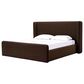 37B Formosa Bacall Upholstered Wingback Platform Eastern King Bed in Cola Velvet, , large