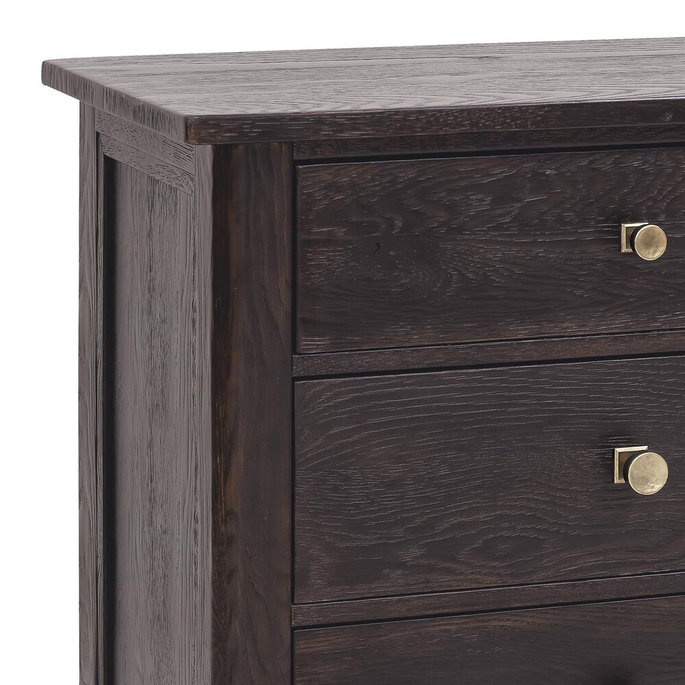 Hooker Furniture Driftwood King Panel Bed with Two Nightstands in Burnt Timber, , large