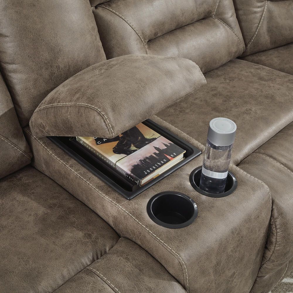 Ashley Ravenel Power Reclining Right-Arm Facing Loveseat in Fossil, , large